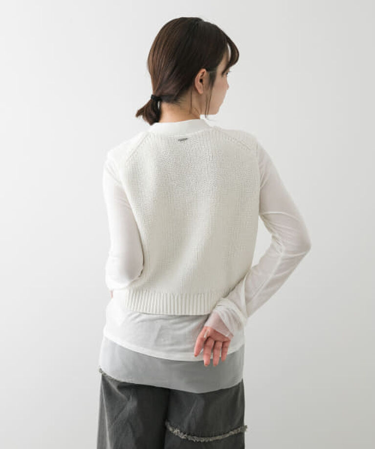 SENSE OF PLACE by URBAN RESEARCH「SENSE OF PLACE クロップドニットベスト」|ベスト・ジレ|