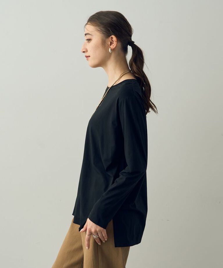 YECCA VECCA「ラウンドヘム長袖Tee」|Tシャツ・カットソー|