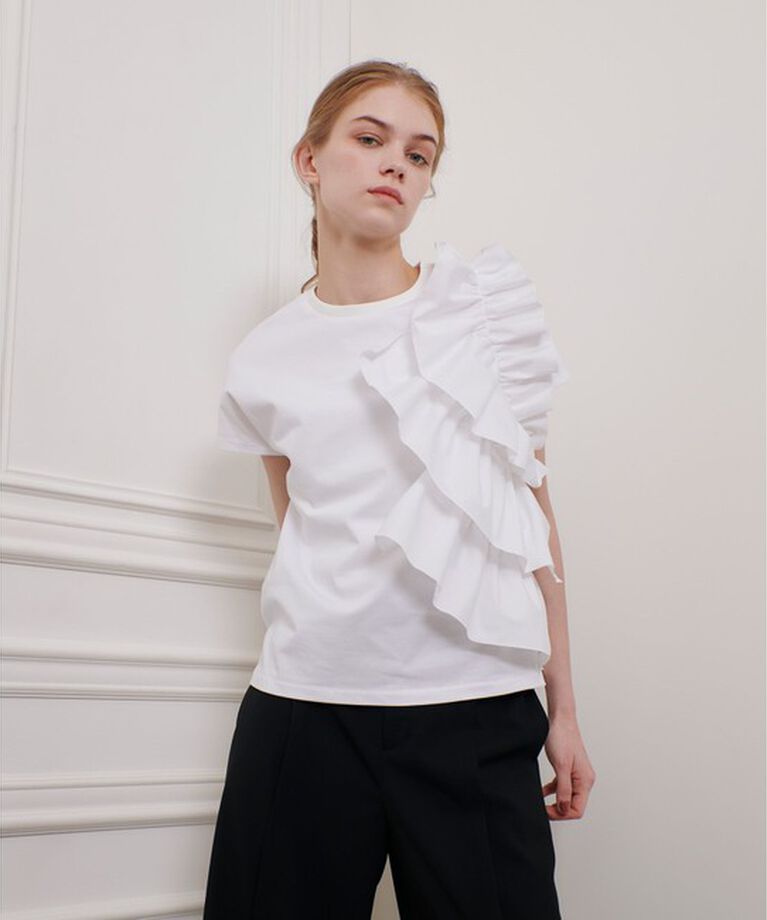 LOULOU WILLOUGHBY「【LOULOU WILLOUGHBY】ギャザーレイヤーＴシャツ」|その他|