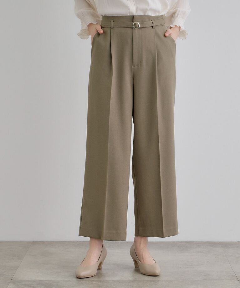grove「【雑誌掲載】バックルベルトクロップドワイドパンツ」|その他|ブラウン(044)