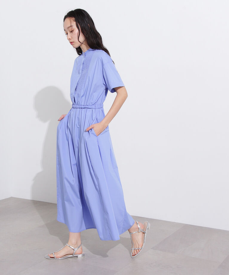  「バンドカラーシャツワンピース」|ワンピース|