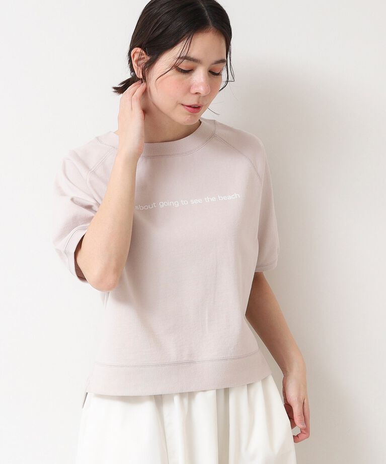 Dessin「【洗える】クロップド丈ロゴ半袖カットソー（S～L）」|Tシャツ・カットソー|