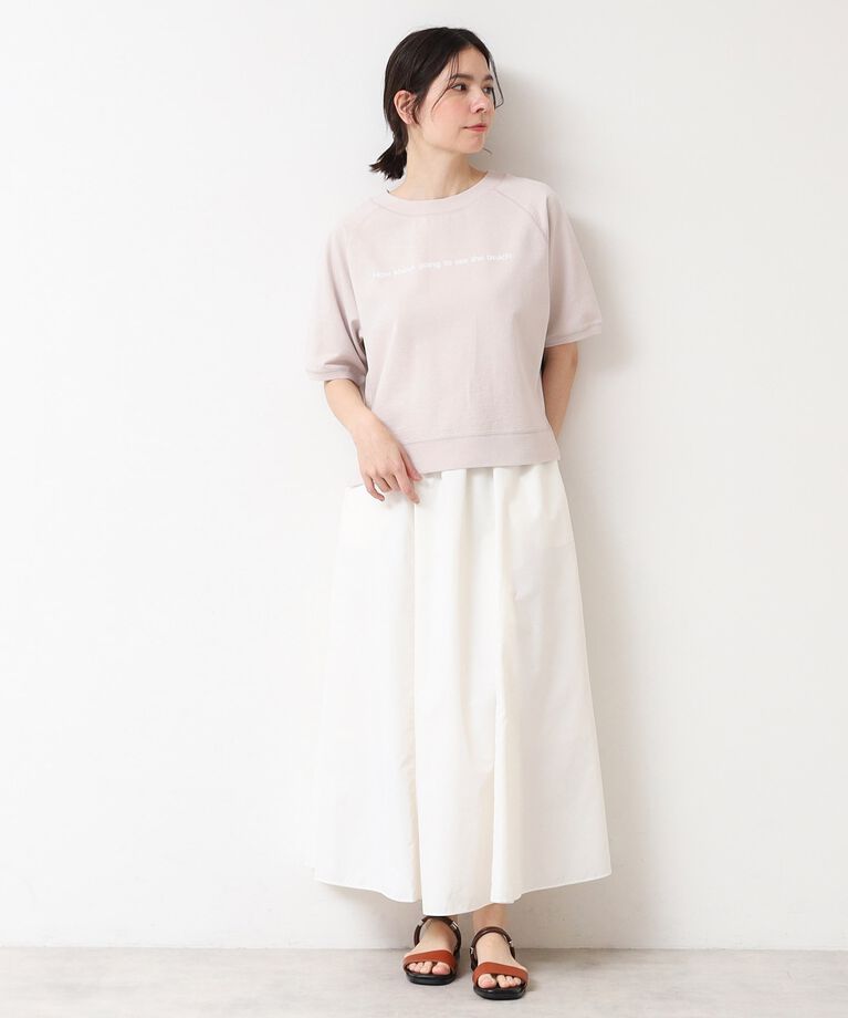 Dessin「【洗える】クロップド丈ロゴ半袖カットソー（S～L）」|Tシャツ・カットソー|