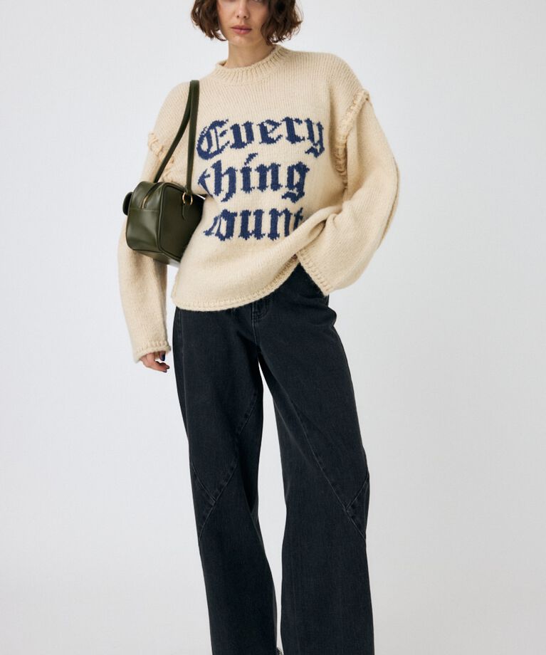 MOUSSY「KNITTED WORDS セーター」|ニット・セーター|