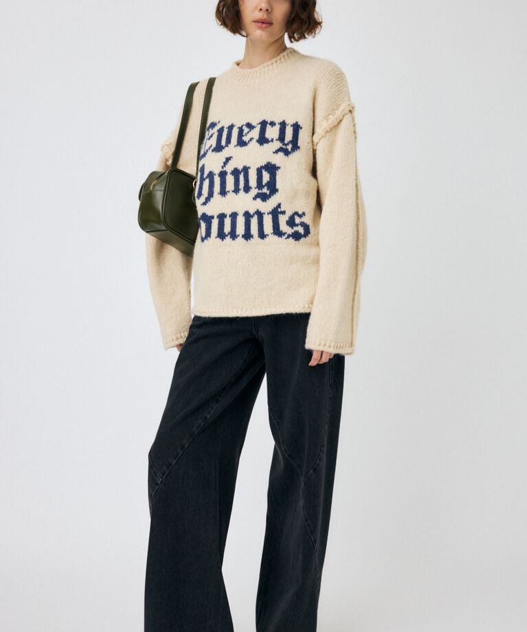 MOUSSY「KNITTED WORDS セーター」|ニット・セーター|