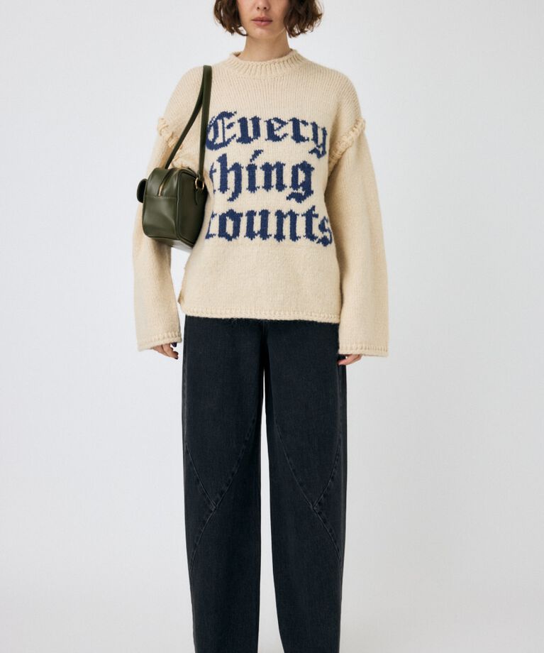 MOUSSY「KNITTED WORDS セーター」|ニット・セーター|