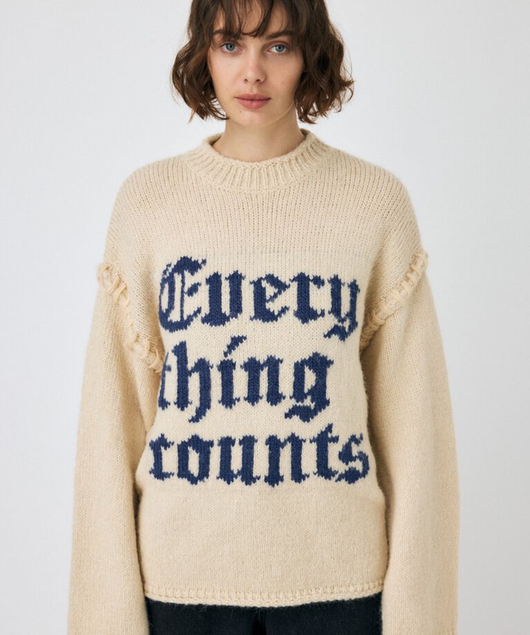 MOUSSY「KNITTED WORDS セーター」|ニット・セーター|