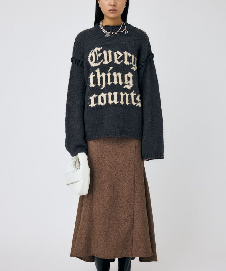 MOUSSY「KNITTED WORDS セーター」|ニット・セーター|