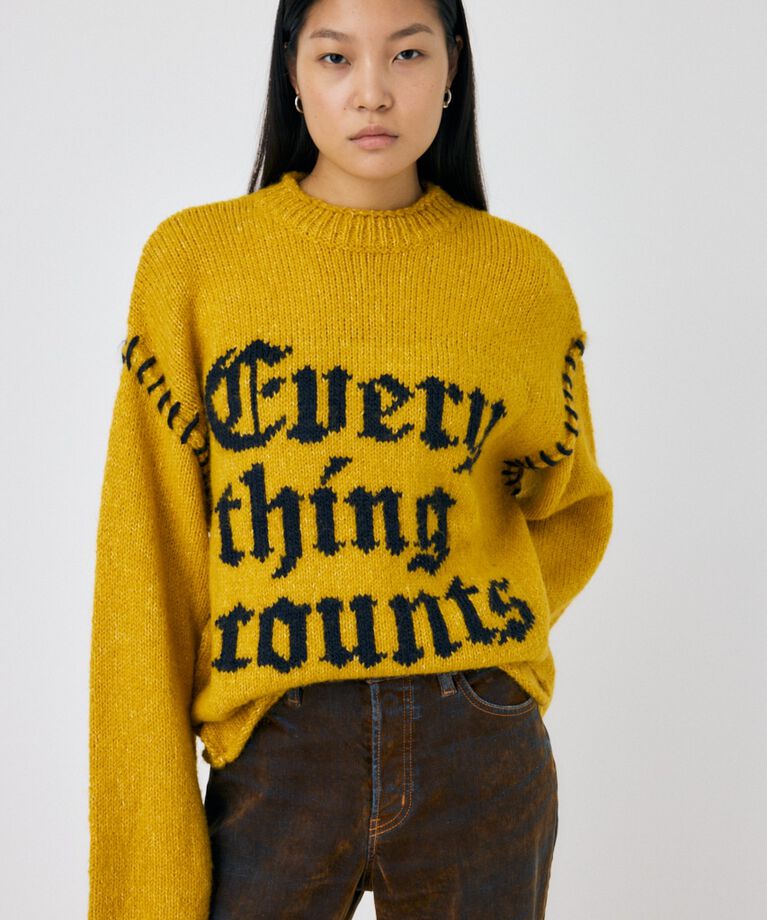 MOUSSY「KNITTED WORDS セーター」|ニット・セーター|