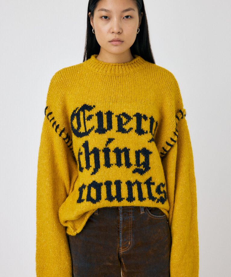 MOUSSY「KNITTED WORDS セーター」|ニット・セーター|