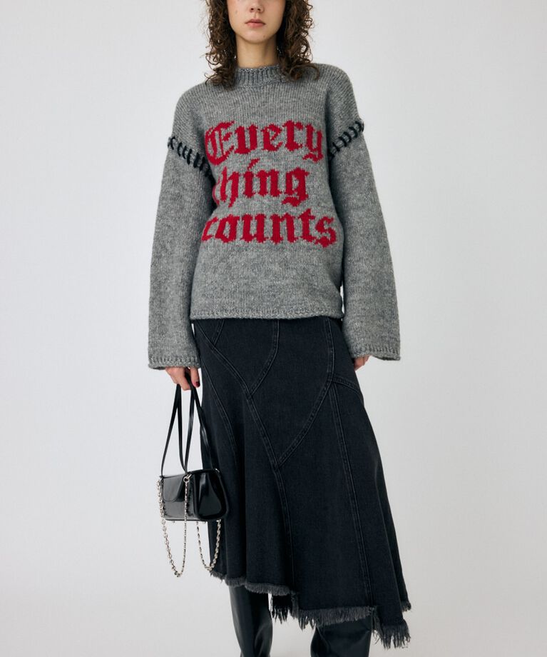 MOUSSY「KNITTED WORDS セーター」|ニット・セーター|