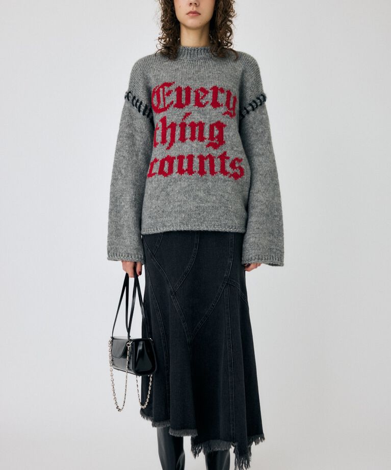 MOUSSY「KNITTED WORDS セーター」|ニット・セーター|
