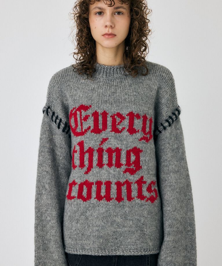 MOUSSY「KNITTED WORDS セーター」|ニット・セーター|