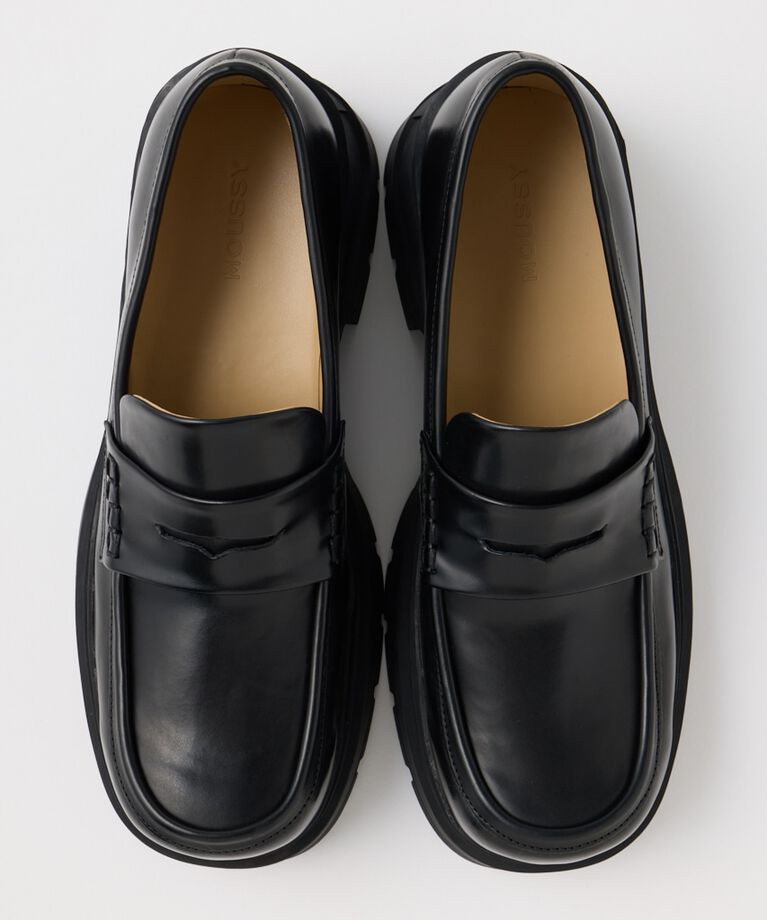 MOUSSY「PLATFORM ローファー」|ローファー|BLK