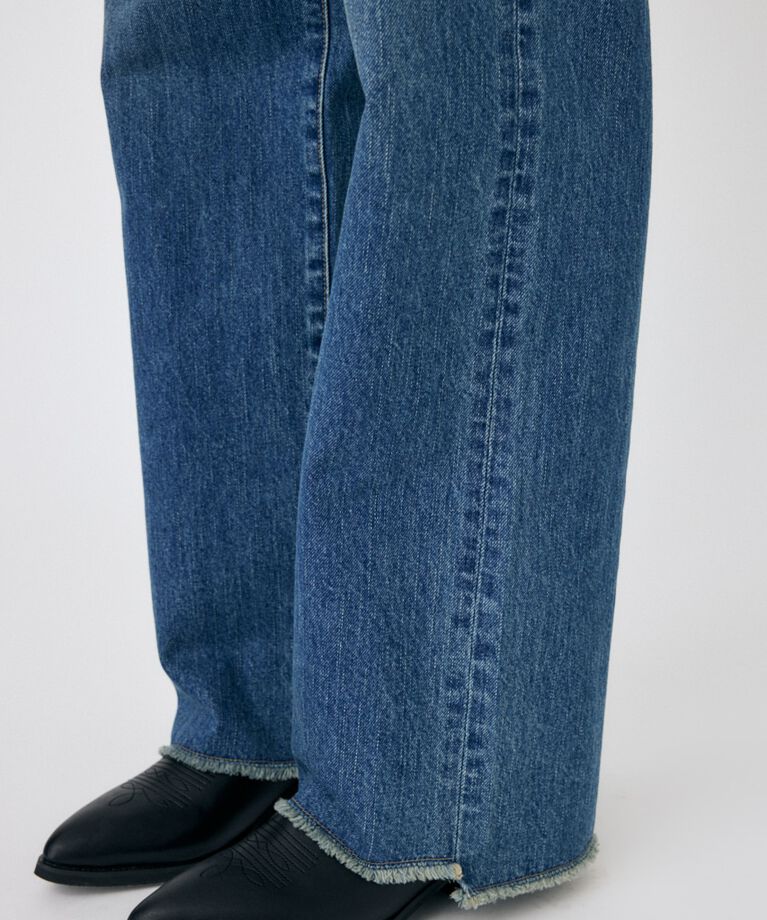 MOUSSY「LAYERED WIDE STRAIGHT デニム」|デニム|