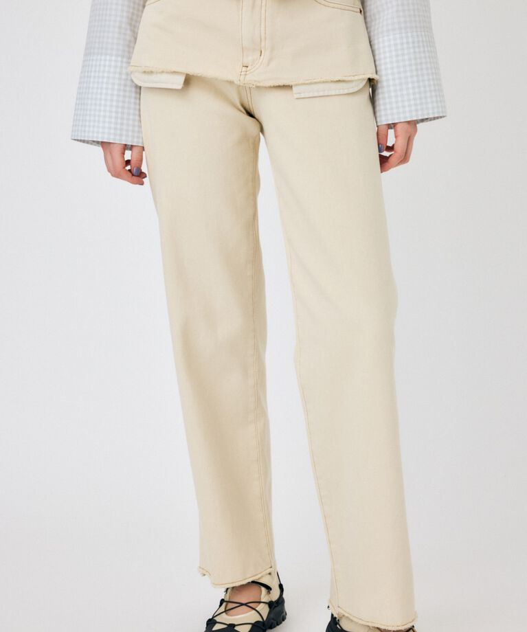 MOUSSY「LAYERED WIDE STRAIGHT デニム」|デニム|
