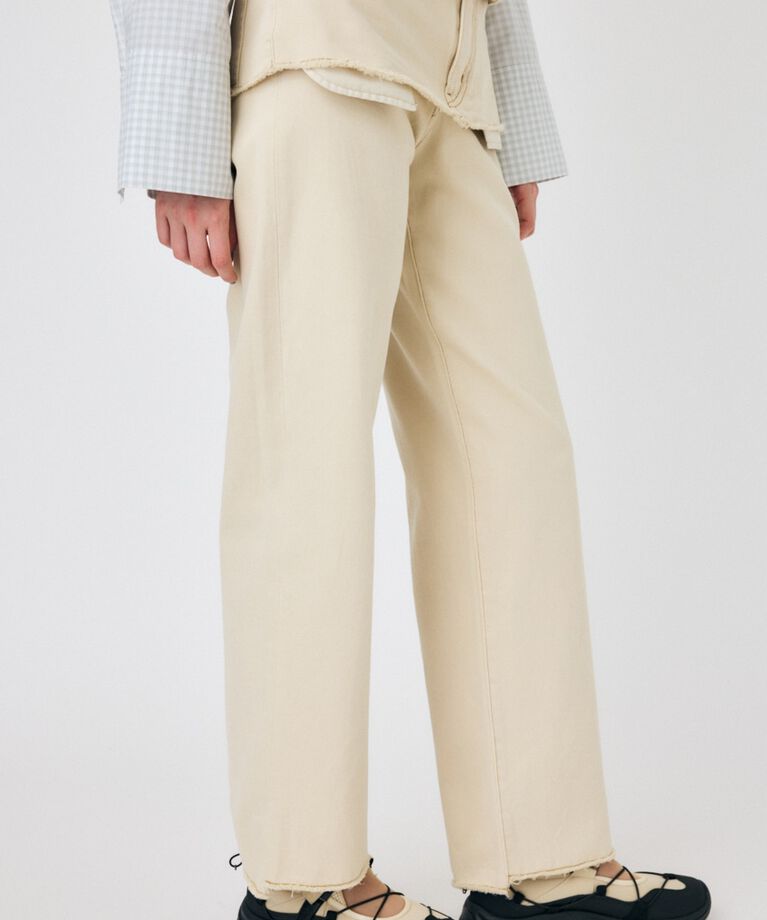 MOUSSY「LAYERED WIDE STRAIGHT デニム」|デニム|
