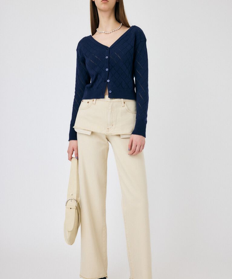 MOUSSY「LAYERED WIDE STRAIGHT デニム」|デニム|