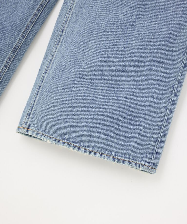 MOUSSY「CROSS WAIST WIDE STRAIGHT」|デニム|