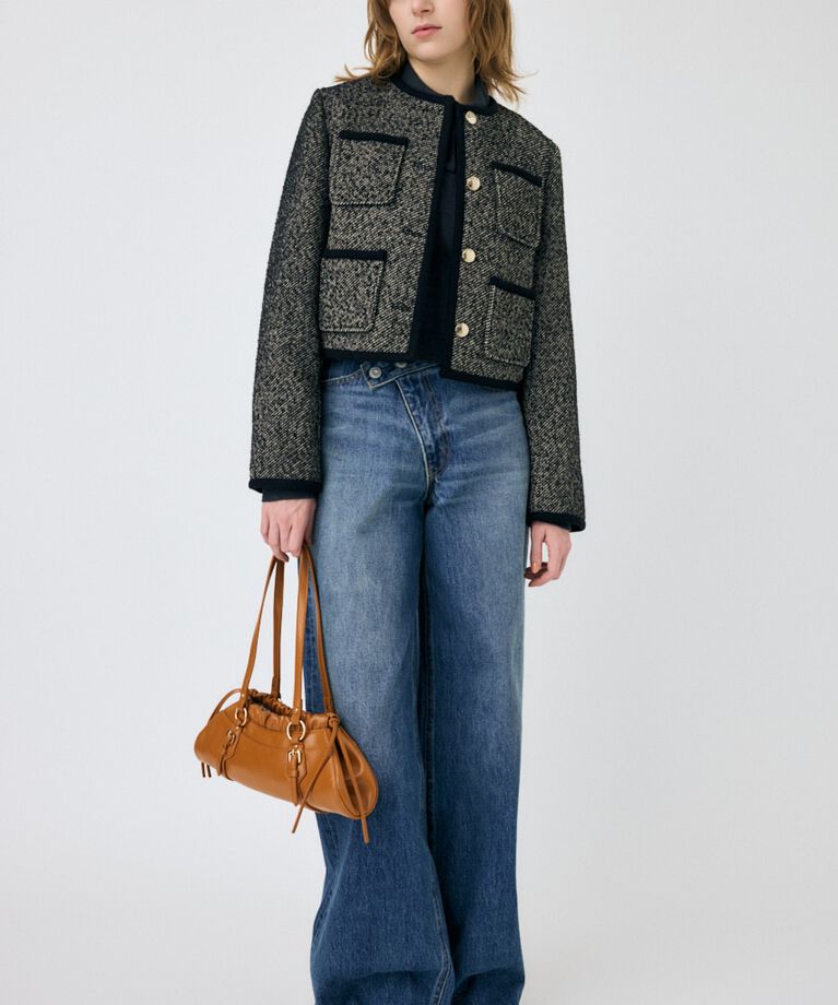 MOUSSY「CROSS WAIST WIDE STRAIGHT」|デニム|