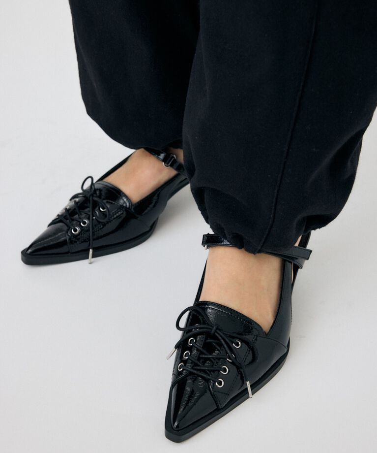 MOUSSY「LACE UP SLING BACK ミュール」|サンダル|