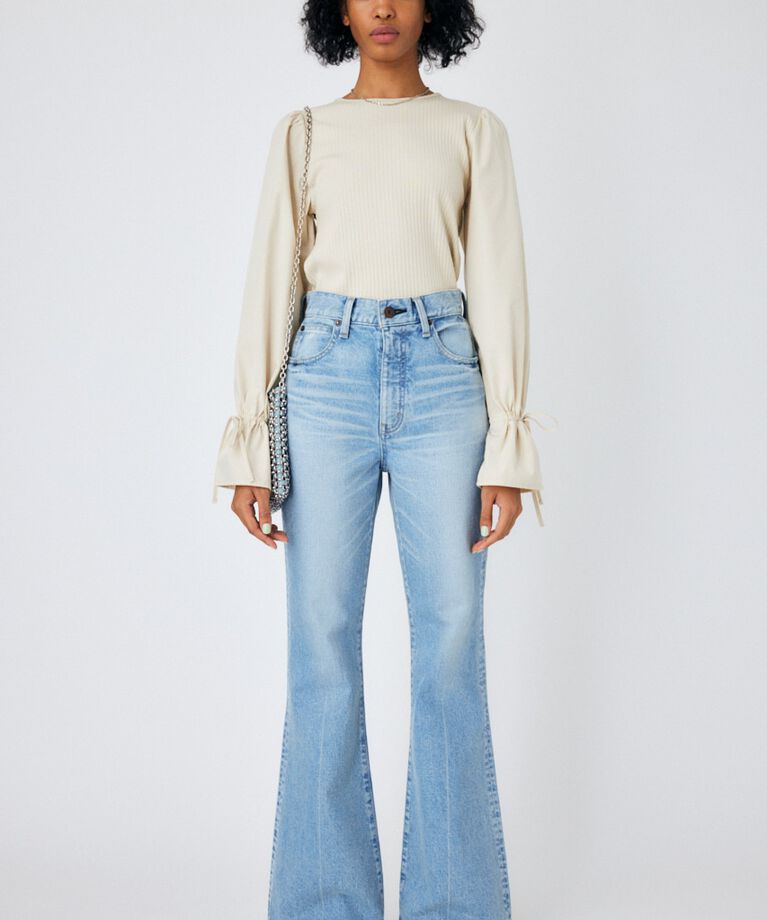 MOUSSY「MVS L/BLU FLARE」|デニム|L/BLU1