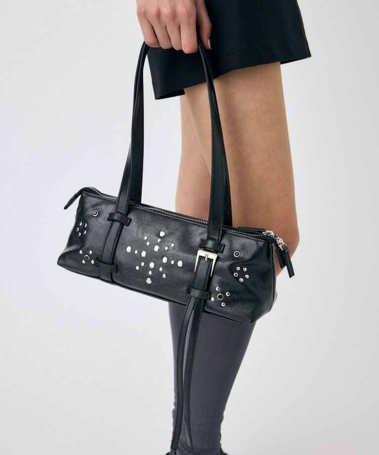 MOUSSY「STUDDED SHOULDER バッグ」|その他|BLK