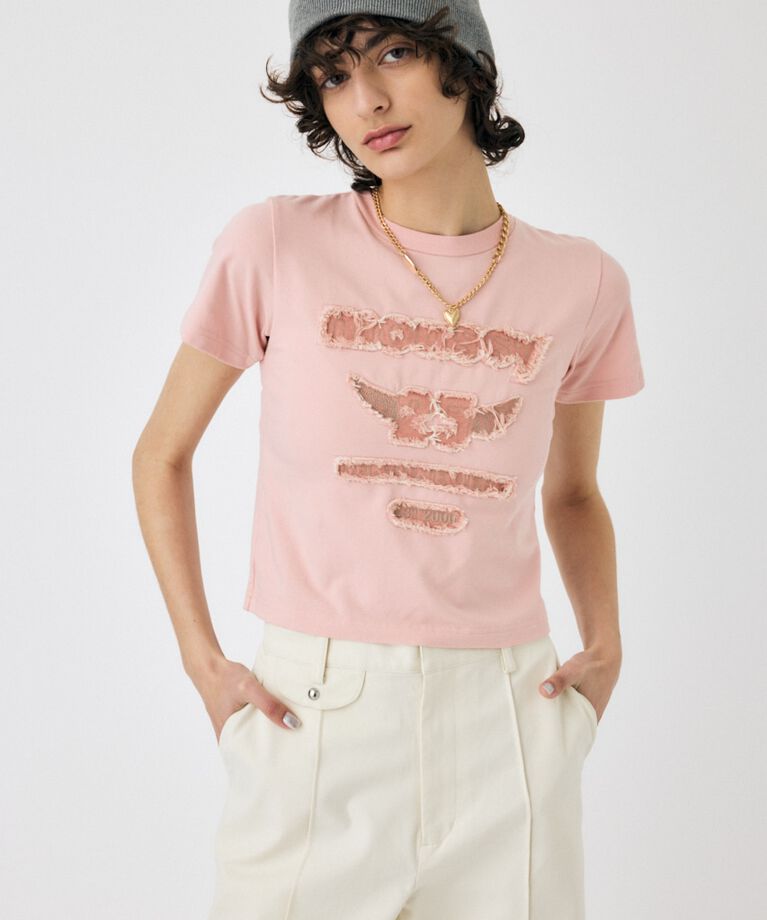 MOUSSY「PATCH DENIM 25TH Tシャツ」|Tシャツ・カットソー|