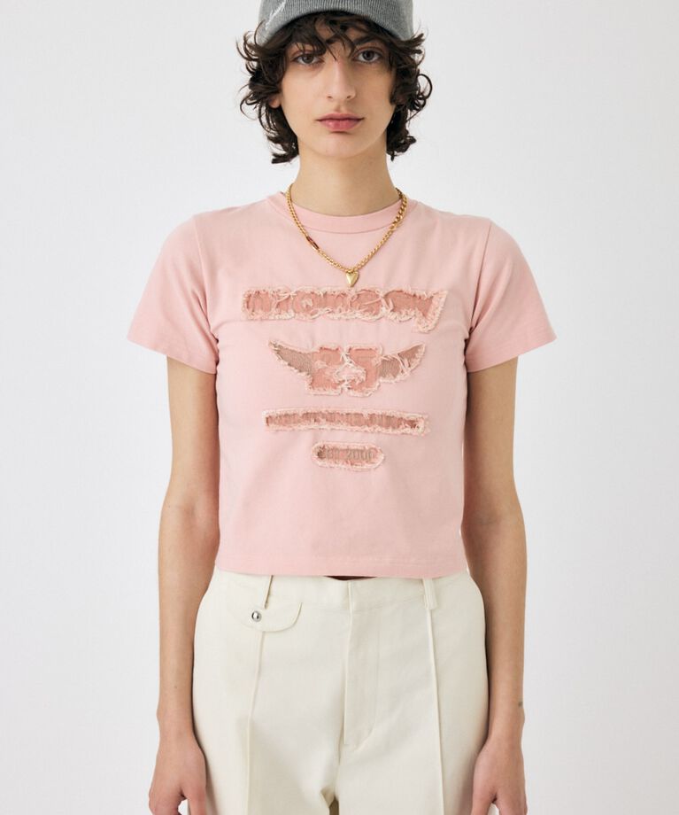 MOUSSY「PATCH DENIM 25TH Tシャツ」|Tシャツ・カットソー|