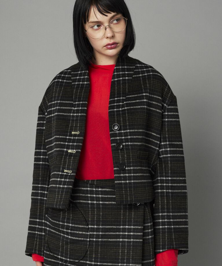 HeRIN.CYE「Round compact jacket」|その他|柄BLK5