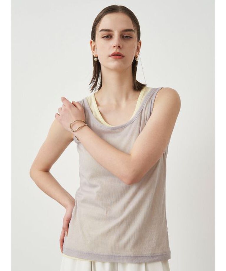 ELENDEEK「SHEER LAYERED TANK」|タンクトップ|