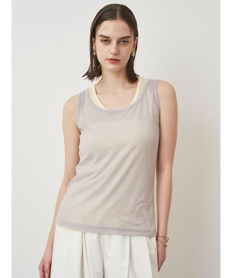 ELENDEEK「SHEER LAYERED TANK」|タンクトップ|