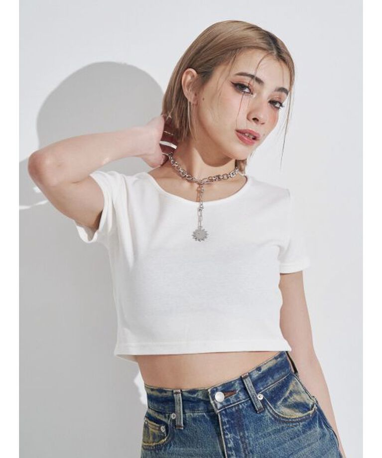 EVRIS「BASICシンプルショートTシャツ」|Tシャツ・カットソー|