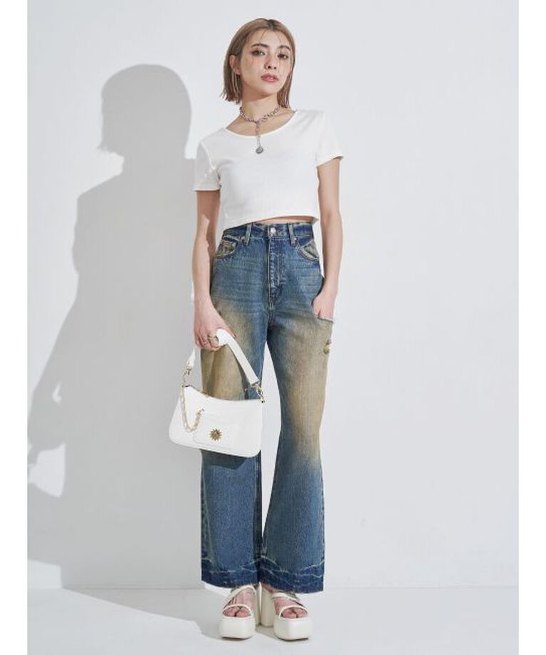 EVRIS「BASICシンプルショートTシャツ」|Tシャツ・カットソー|