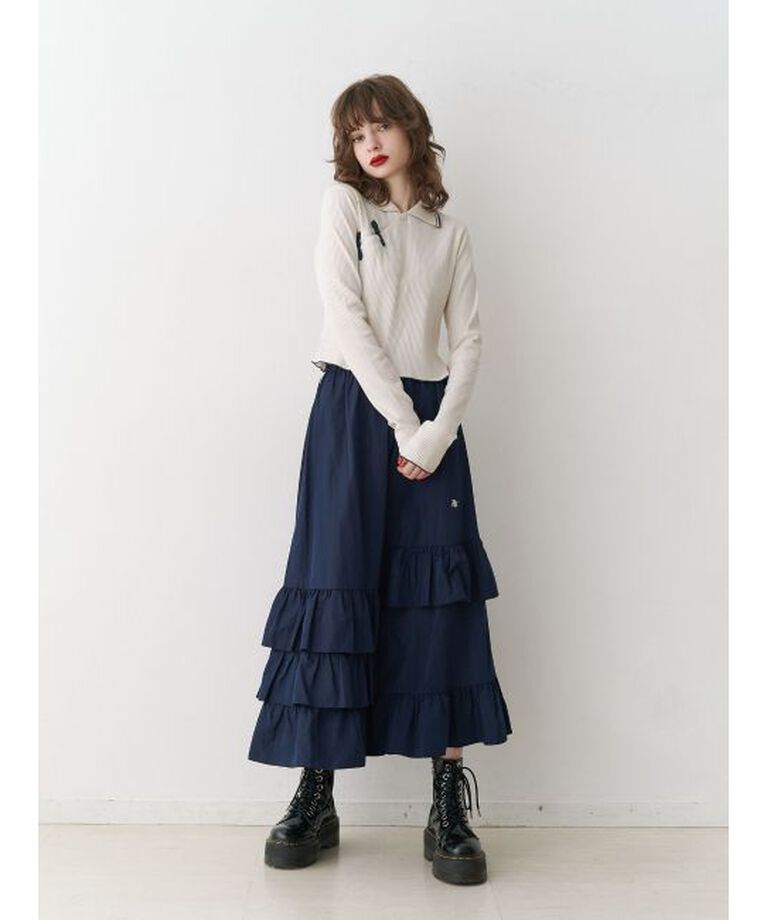 jouetie「ロングスリーブチャイナポロ」|Tシャツ・カットソー|