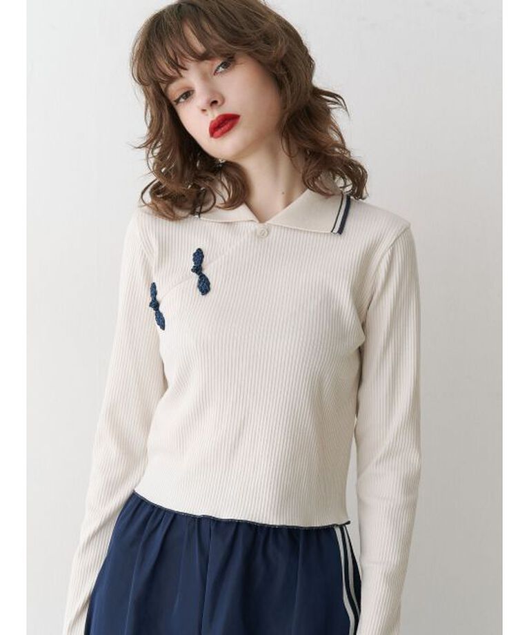 jouetie「ロングスリーブチャイナポロ」|Tシャツ・カットソー|
