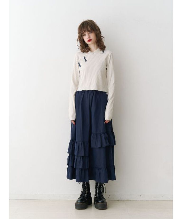 jouetie「ロングスリーブチャイナポロ」|Tシャツ・カットソー|