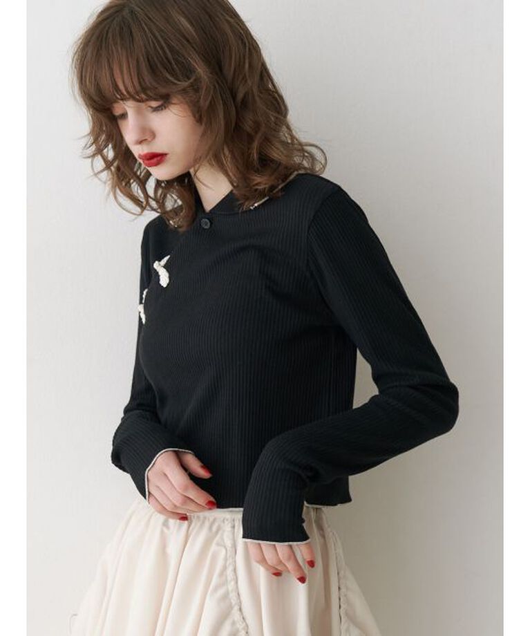 jouetie「ロングスリーブチャイナポロ」|Tシャツ・カットソー|