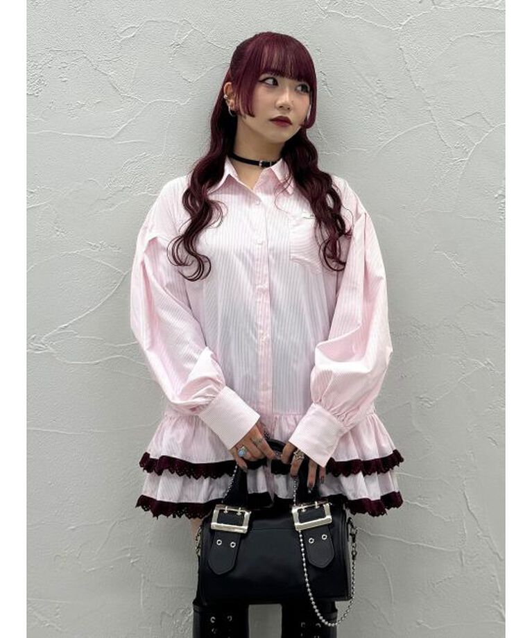 jouetie「ヘムフリルチュニックシャツ」|シャツ・ブラウス|