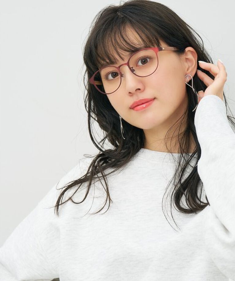  「[ミニーマウス モデル] 型 メガネ ディズニー 軽量 可愛い Disney Collection レンズ交換券付」|メガネ|レッド3