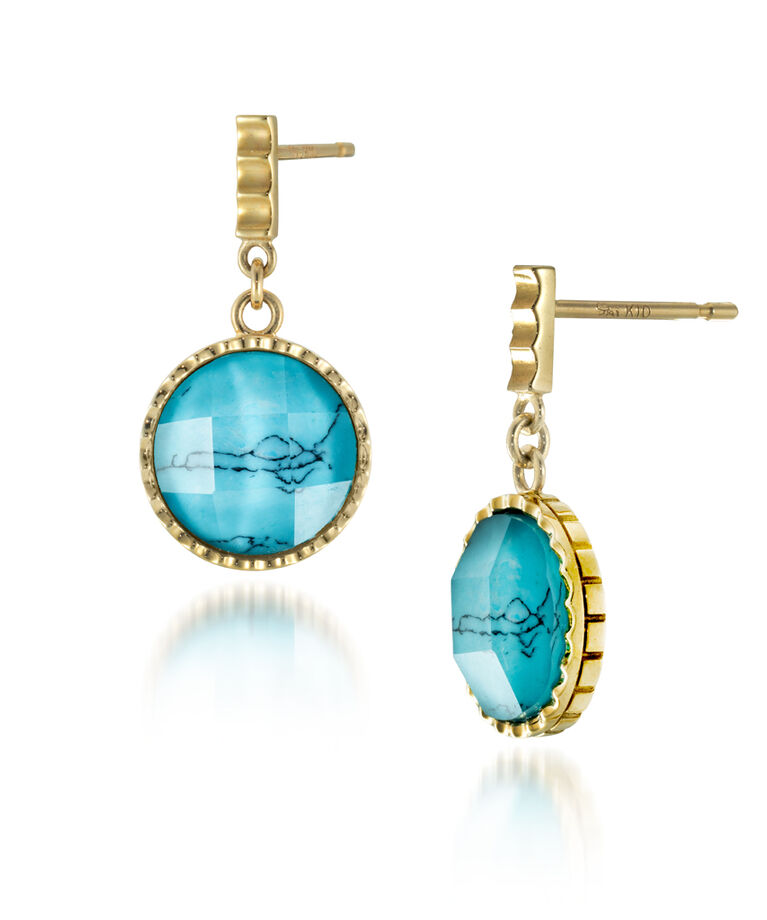 STAR JEWELRY「FACET STONE」|ピアス|イエローゴールド