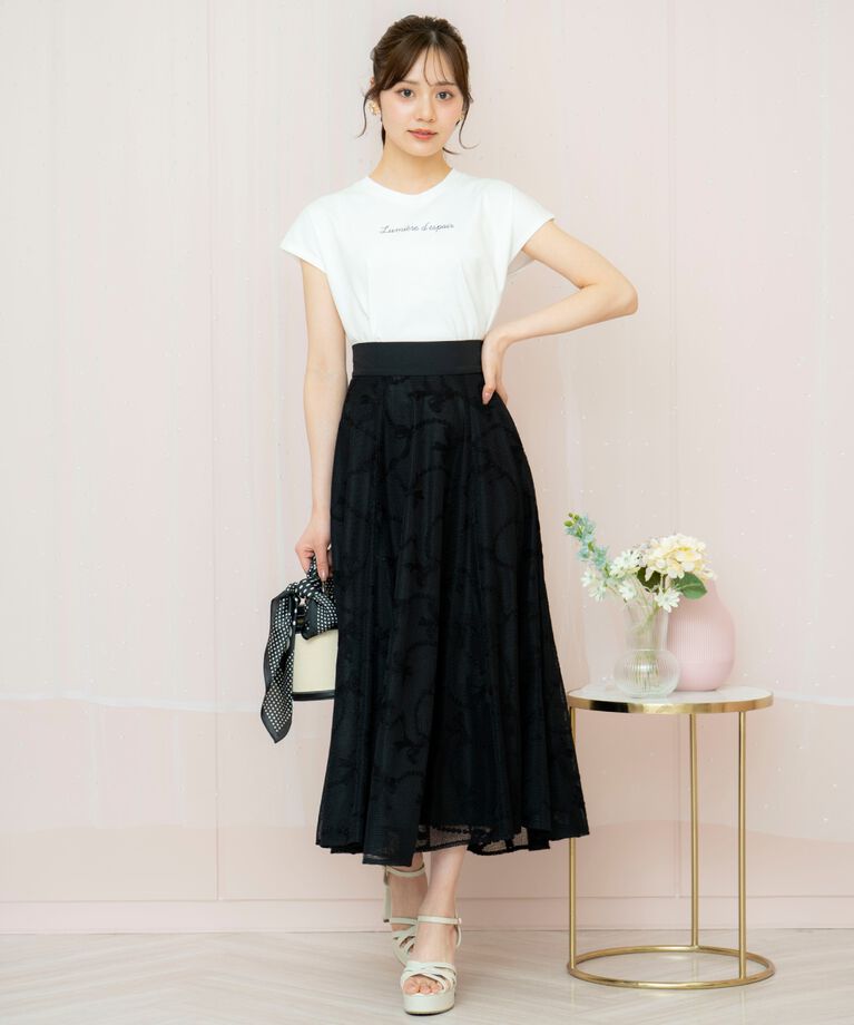 WILLSELECTION「バックリボンフレンチスリーブロゴTシャツ」|Tシャツ・カットソー|