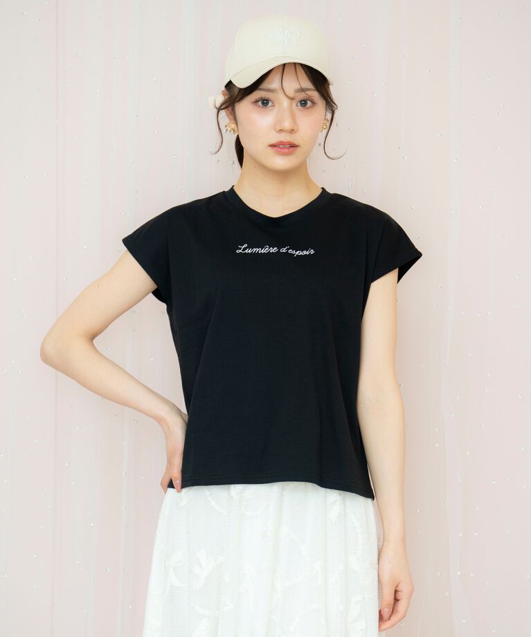 WILLSELECTION「バックリボンフレンチスリーブロゴTシャツ」|Tシャツ・カットソー|