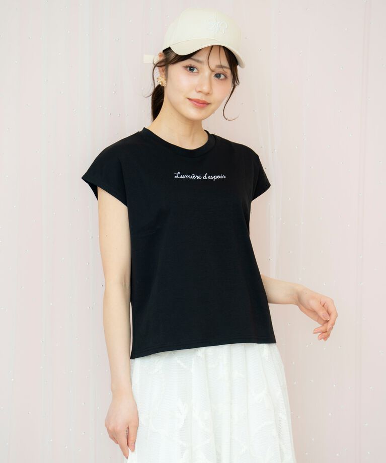 WILLSELECTION「バックリボンフレンチスリーブロゴTシャツ」|Tシャツ・カットソー|