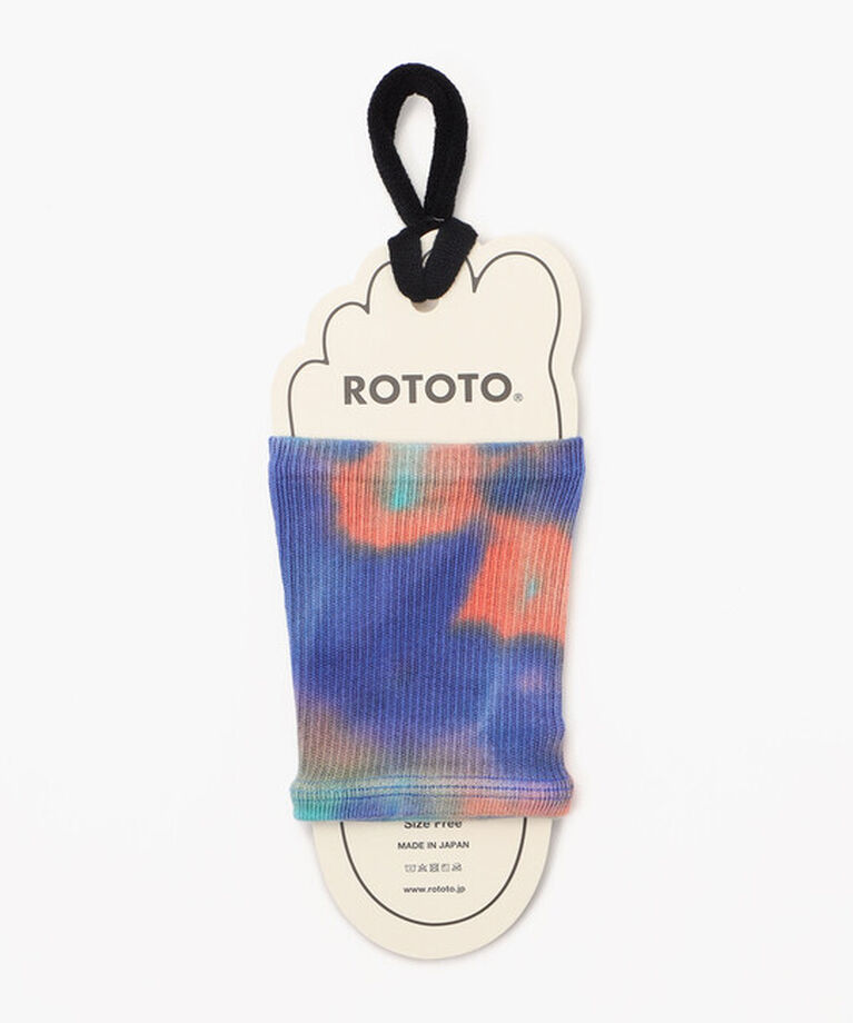 ROTOTO「【ロトト】フットバンド タイダイ/ブルー オレンジ ターコイズ コットン ポリアミド/ソックス」|ソックス|マルチカラー