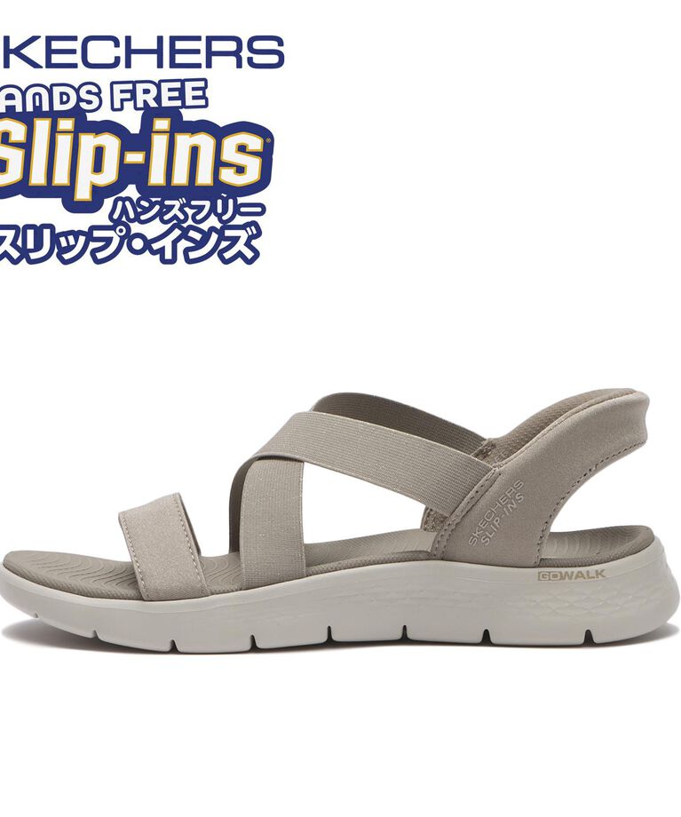 SKECHERS「【SKECHERS】GO WALK FLEX SANDAL - GLIMMER」|サンダル|ベージュ