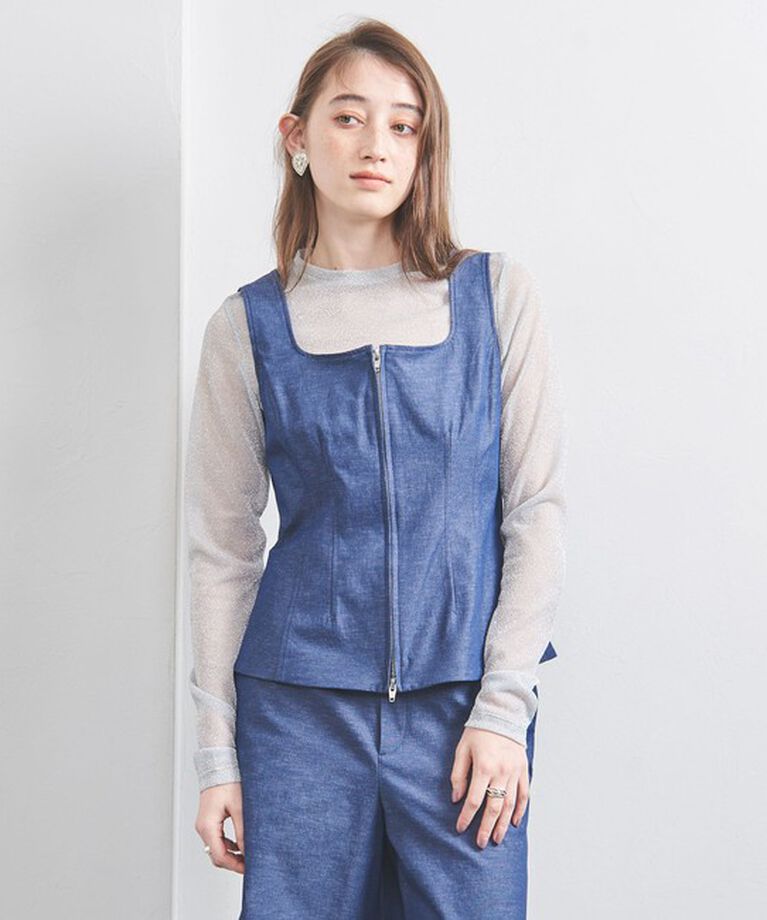 UNITED ARROWS「グリッターラメ ジャージー カットソー」|Tシャツ・カットソー|