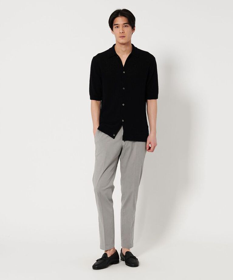UNITED ARROWS「ギャバジン スリムテーパード ノープリーツ スラックス」|スラックス|