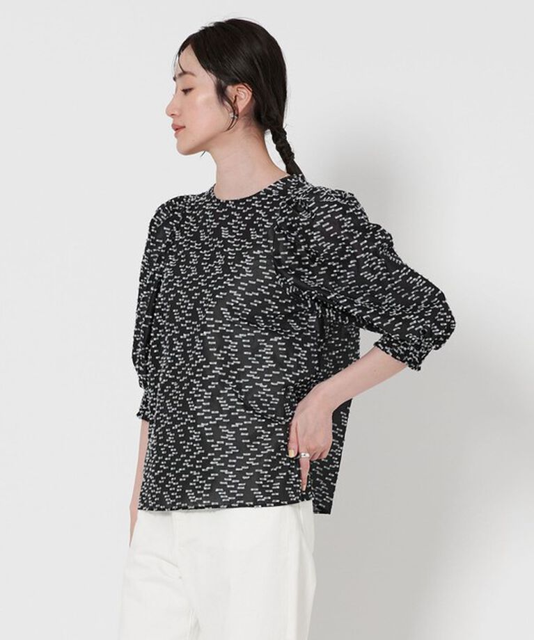 UNITED ARROWS「カットジャガード パフスリーブ ブラウス」|シャツ・ブラウス|その他1