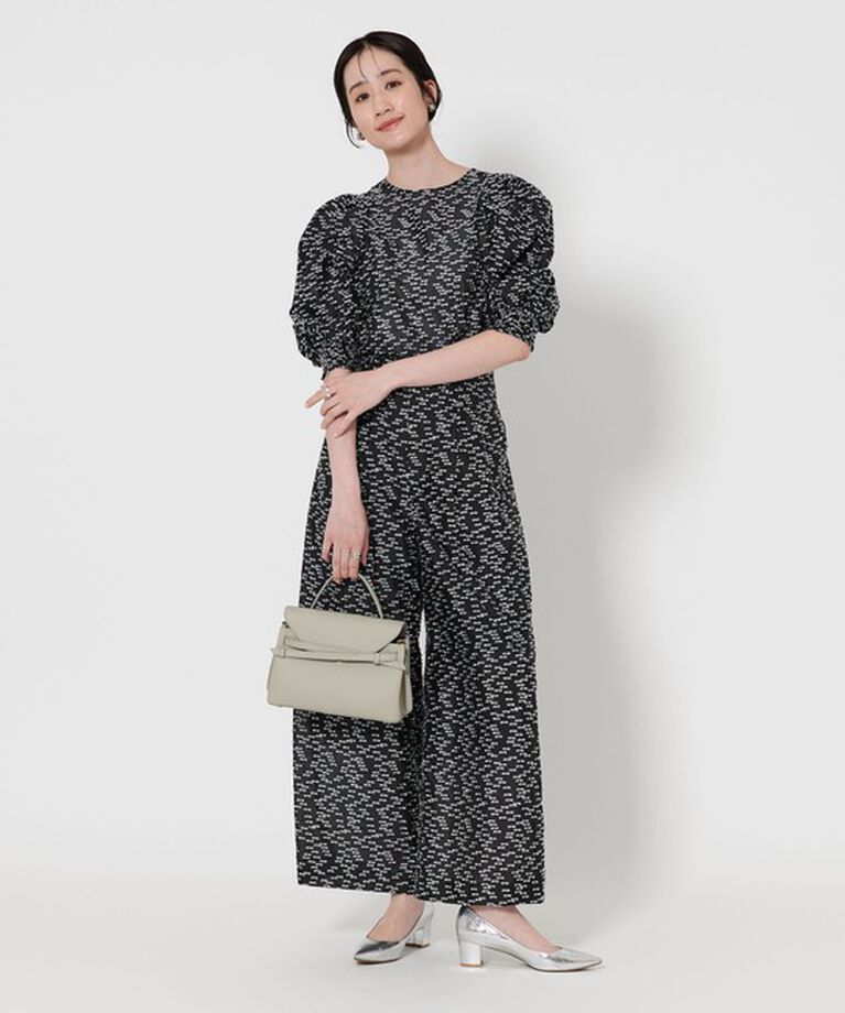 UNITED ARROWS「カットジャガード パフスリーブ ブラウス」|シャツ・ブラウス|